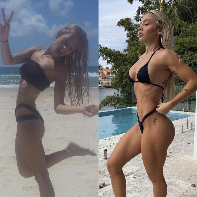 Tammy Hembrow showed off her dramatic body transformation in a new post. Picture: Instagram/Tammy Hembrow.