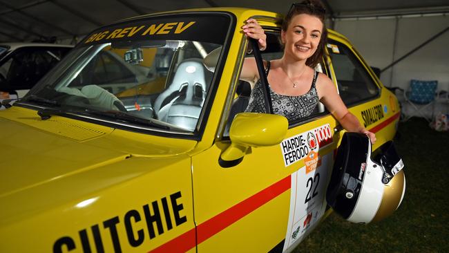 Emily Tate, 17, at the Adelaide Motorsport Festival at Victoria Park on Saturday. Picture: TOM HUNTLEY