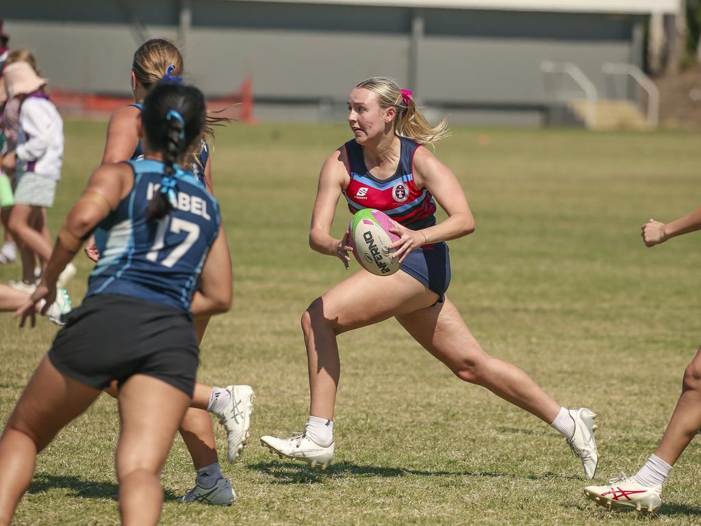 CAPTION CORRECTION _____United World College V Emmaus at the 2024 Gold Coast Titans All Schools Touch Football Picture: Glenn Campbell
