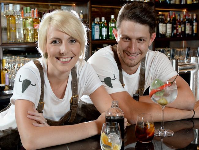 Taste confidential - new bar Bar Torino. Next to Chianti and run by Favaro family, next generation. Brother and sister Nick and Jess Favaro in the new bar. Picture Campbell Brodie.