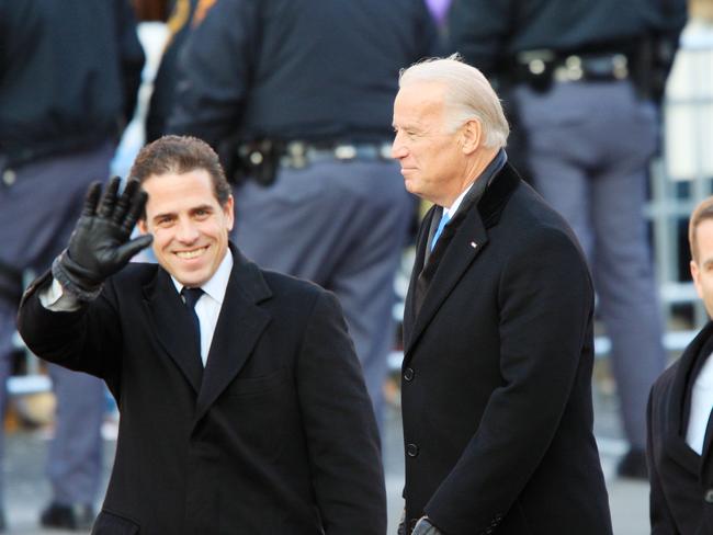 (FILES) In this file photo taken on January 19, 2009Vice-President Joe Biden and sons Hunter Biden (L) and Beau Biden walk in the Inaugural Parade January 20, 2009 in Washington, DC. - He has suffered profound personal tragedy and seen his earlier political ambitions thwarted, but veteran Democrat Joe Biden hopes his pledge to unify Americans will deliver him the presidency after nearly half a century in Washington (Photo by DAVID MCNEW / GETTY IMAGES NORTH AMERICA / AFP)