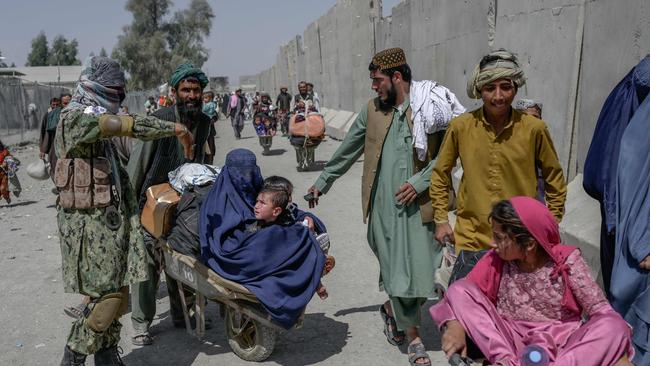 Thousands of Afghans have been trying to escape misery at home have been stopped by the Taliban. Picture: AFP