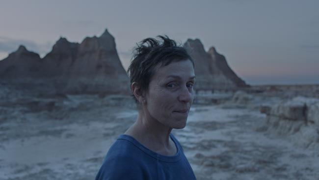 Frances McDormand in Nomadland. Picture: Searchlight Pictures.