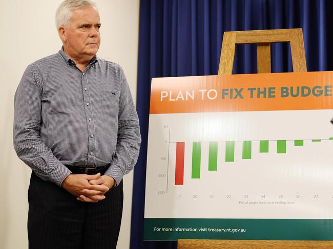 Former WA under-treasurer John Langoulant  address the media at Parliament House on Tuesday, April 16, 2019. Gunner announced the Langoulant report.