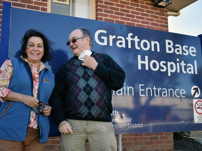 Registered nurse Deborah Monaghan and anesthetist Dr Allan Tyson at Grafton Base Hospital.