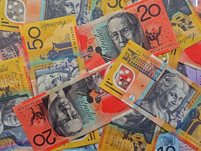 AUSTRALIA - NewsWire Photos - General view editorial generic stock photo of Australian cash money currency. Picture: NCA NewsWire / Nicholas Eagar