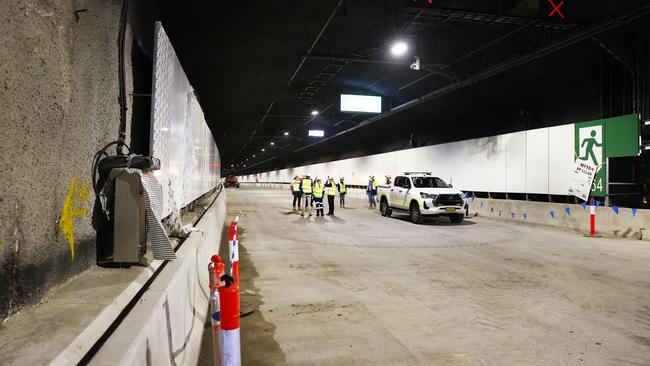 An underground section of WestConnex at St Peters in September 2022. Picture: Richard Dobson