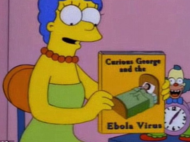 The Simpsons seem to have predicted the Ebola outbreak.  Picture:  Fox