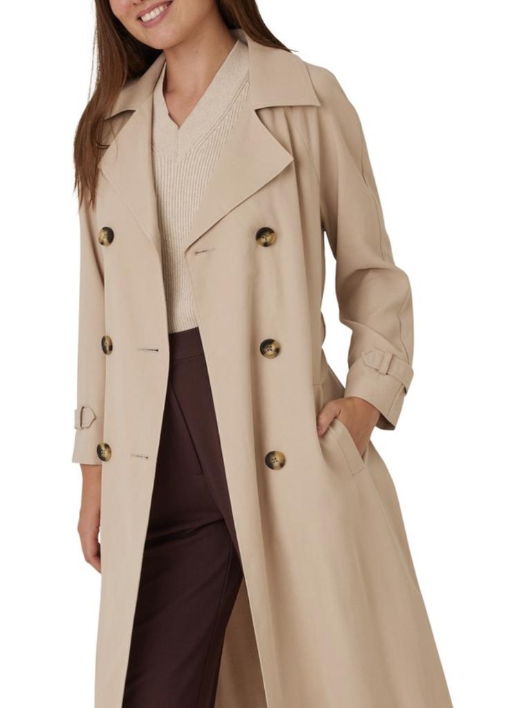 Big W &me Women’s Trench Coat – $31.50. Picture: Supplied