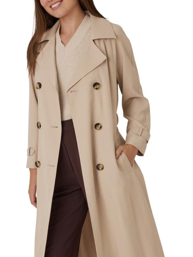 Big W &amp;me Women’s Trench Coat – $31.50. Picture: Supplied