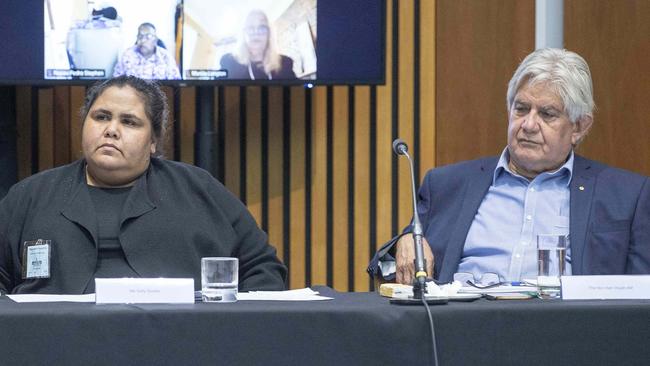 Uluru Dialogue member Sally Scales and former Coalition minister Ken Wyatt. Picture: NCA NewsWire / Gary Ramage