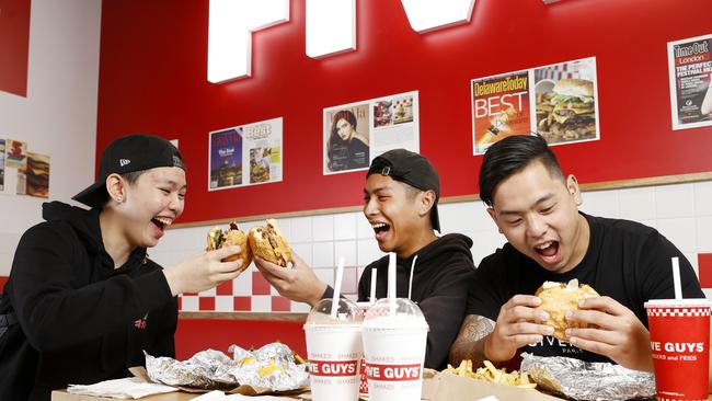 Five Guys’ debut at Accor will be the first time it operates in a stadium anywhere in the world. Picture: Jonathan Ng