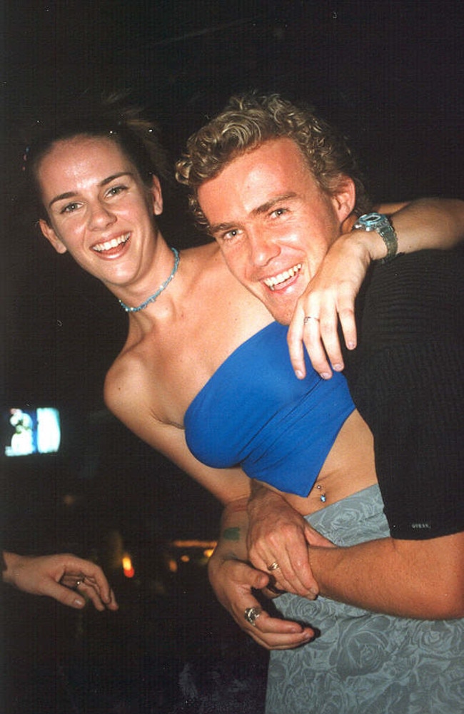 Melissa Ryan and Heath Walker at Shooters, 2000.