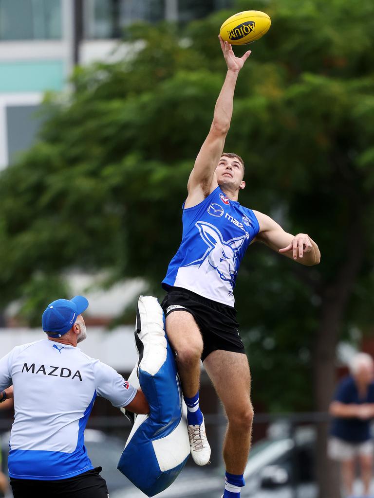 Callum Coleman-Jones looks to be a promising addition to North Melbourne’s tall stocks. Picture: Mark Stewart