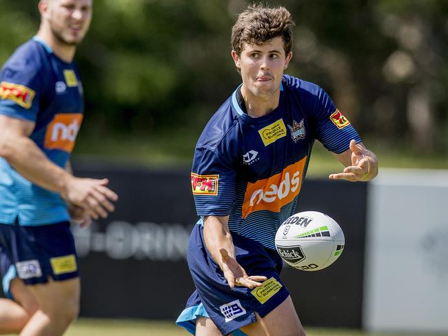 Toby Sexton at pre-season training with the Gold Coast Titans. Picture: Jerad Williams