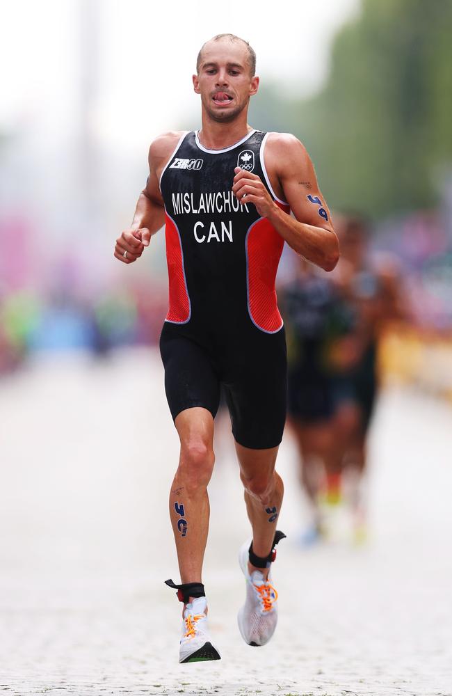 Tyler Mislawchuk battled in the hot conditions. (Photo by Lars Baron/Getty Images)