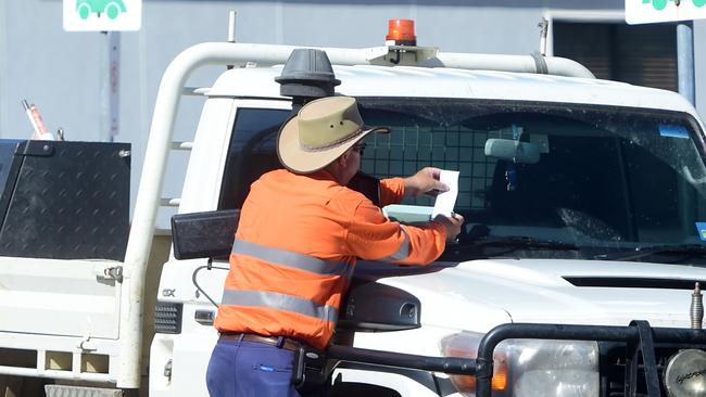 A Townsville City Council parking inspector in the CBD. Picture: Evan Morgan