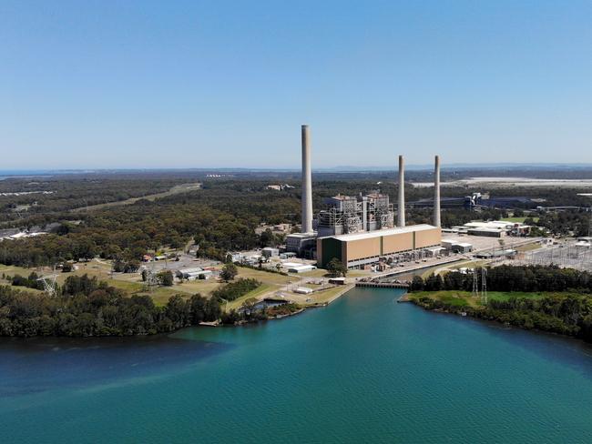 Federal ministers Barnaby Joyce, Matt Canavan and David Gillispie visit the Mandalong Coal Mine at Morriset and the Vales Point Power Station at Lake Macquarie (pictured). Picture: Toby Zerna