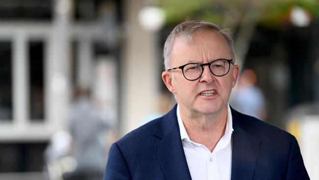 Labor leader Anthony Albanese joined Prime Minister Scott Morrison in apologising to victims of abuse in Parliament House. Picture: NCA NewsWire / Jeremy Piper