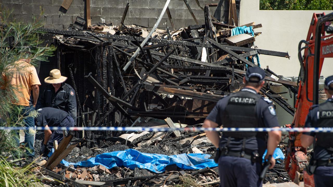 . Investigators comb through the fire ruins by shovel and hand. PICTURE: Brad Fleet