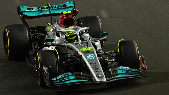 Lewis Hamilton on track in Saudi Arabia.