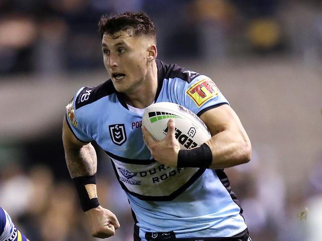 Cronulla's Bronson Xerri during NRL match Cronulla Sharks v Parramatta Eels at Shark Park. Picture. Phil Hillyard