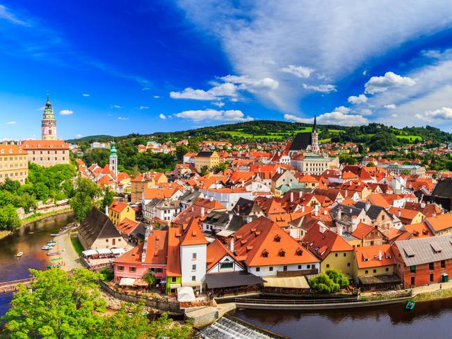 Cesky Krumlov in the  Czech Republic.