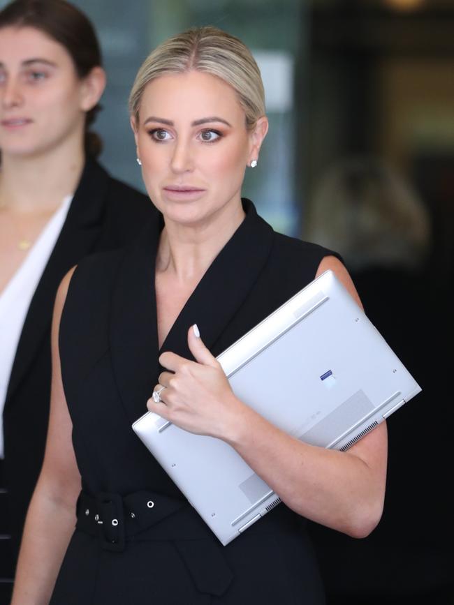 Roxy Jacenko leaves court in February 2020. Picture: John Grainger