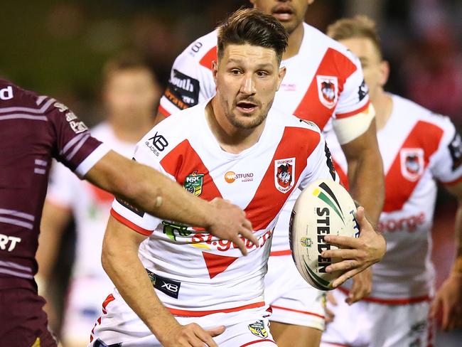 WOLLONGONG, AUSTRALIA - JUNE 16:  Gareth Widdop of the Dragons in action during the round 15 NRL match between the St George Illawarra Dragons and the Manly Sea Eagles at WIN Stadium on June 16, 2018 in Wollongong, Australia.  (Photo by Mark Nolan/Getty Images)