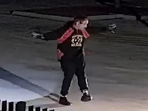 Hume Crime Investigation Unit detectives are appealing for public assistance in identifying a thief that was feeling the groove before he stole laptops from a school in Sunbury on 23 April., , , It is believed a man driving a silver Holden Commodore drove into the carpark of a Sunbury school about 1.10am., , , After exiting the vehicle, the not-so smooth operator is captured on CCTV dancing, spinning and jumping while listening to music. Picture: NewsWire handout