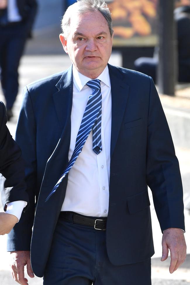 Paul Pisasale outside Brisbane Magistrates Court earlier this month