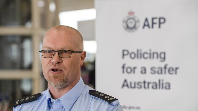 Acting Inspector Dan Finley says police will be ramping up patrols across nine of Australia’s biggest airports this festive season. Picture: NCA NewsWire / Roy VanDerVegt