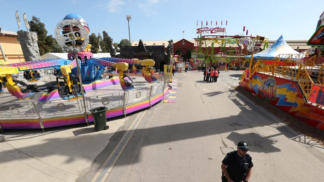 The AirMaxx ride at the Royal Adelaide Show following Adelene Leong’s death. Picture: Tait Schmaal.