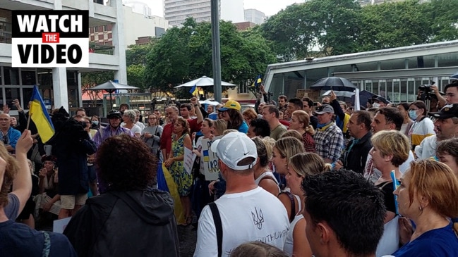 Ukraine supporters rally in Brisbane