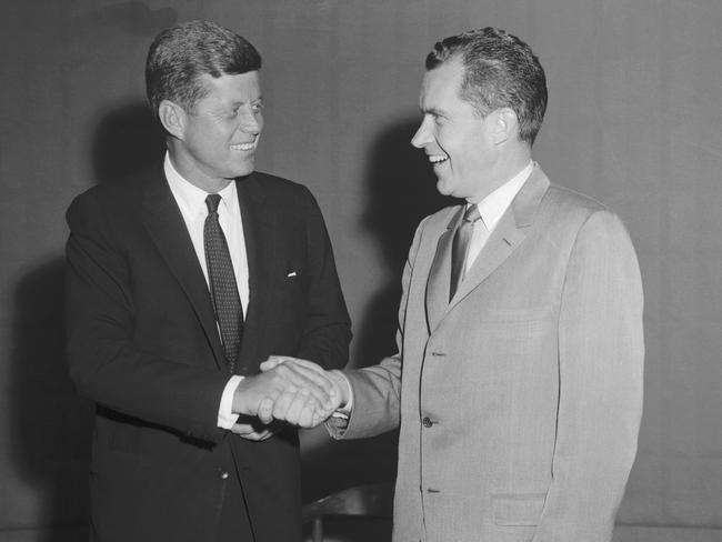 JFK and Richard Nixon. Picture: Supplied