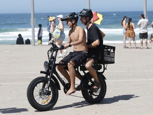 Infrastructure in most Aussie cities can’t handle the surge in e-bike use. Picture: Richard Dobson