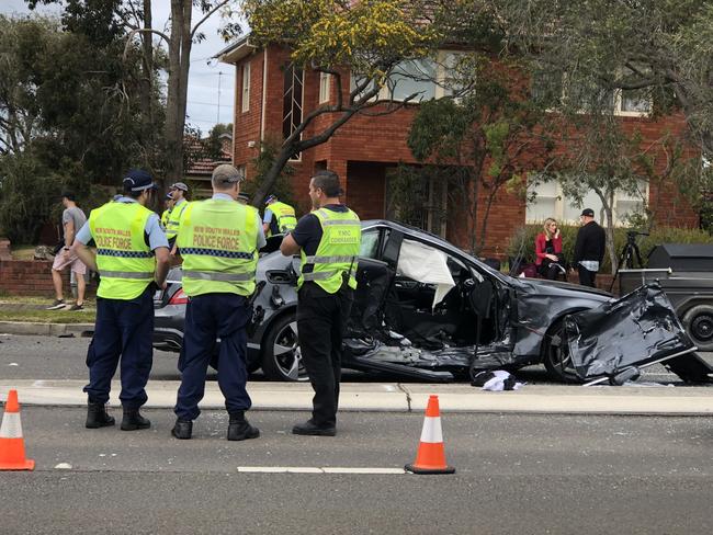 The car Mrs Vieira was driving when she was hit by a police car.