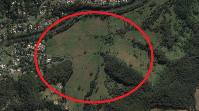 Land in the Currumbin Valley which the State Government hope to transform into an Eco-parkland