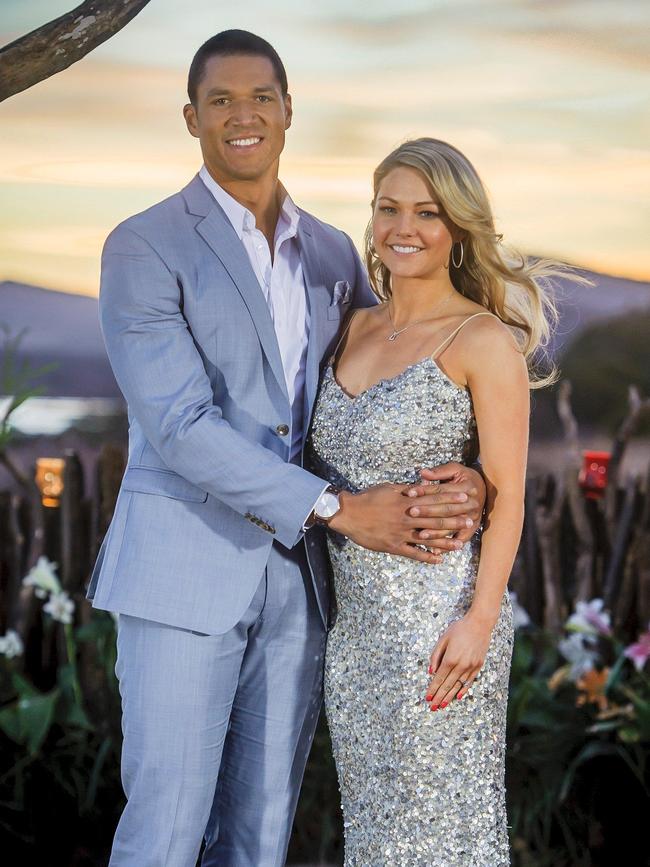 The Bachelor's Blake Garvey and Sam Frost. Supplied by Network Ten.