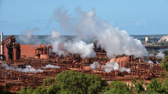 A general view of the Queensland Alumina Ltd in Gladstone that Rio Tinto owns with Russian aluminium giant, Rusal.