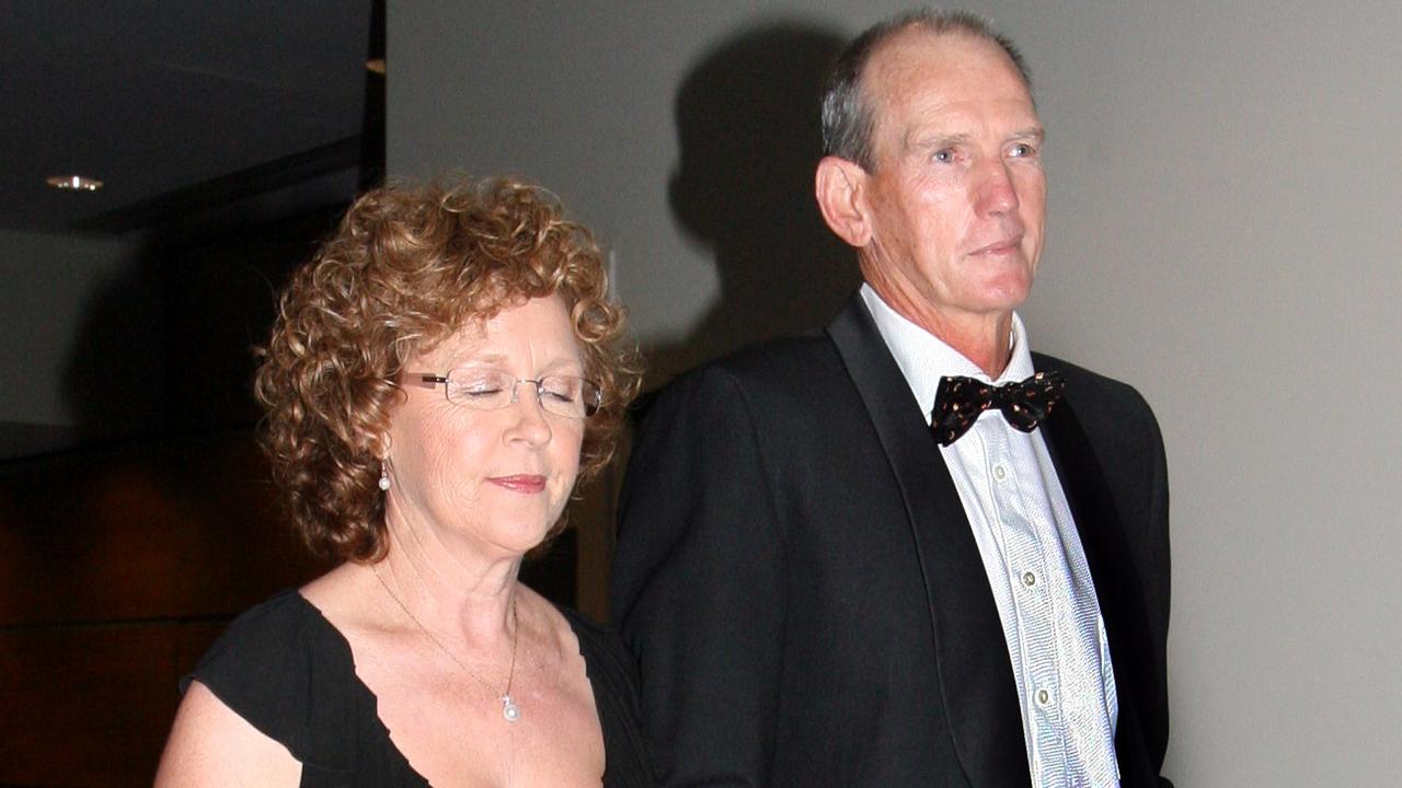 Trish Bennett and Wayne Bennett at a Broncos function.