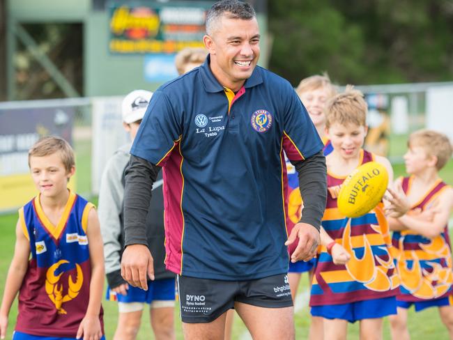 Former West Coast Eagles star Daniel Kerr at Tyabb Football Club. Picture: Stuart Walmsley