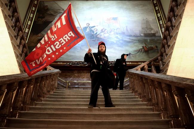 WASHINGTON, DC: Protesters supporting U.S. President Donald Trump storm the U.S. Capitol. Picture: Win McNamee/Getty Images/AFP