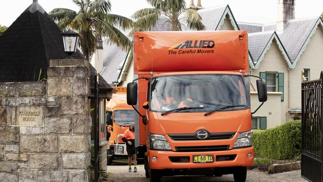 SYDNEY, AUSTRALIA - NewsWire Photos JUNE 3, 2022: Moving trucks leaving Kirribilli House as former Prime Minister Scott Morrison moves out and returns to The Shire. Picture: NCA NewsWire / Nikki Short