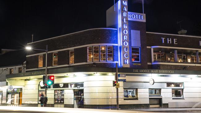 A social media storm has erupted over the incident at The Marlborough Hotel on King Street Newtown. Picture: Damian Shaw