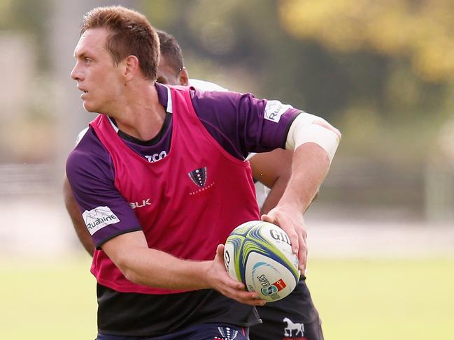 MELBOURNE, AUSTRALIA - APRIL 09:  Dane Haylett-Petty takes part during a Melbourne Rebels Super Rugby training session on April 9, 2018 in Melbourne, Australia.  (Photo by Darrian Traynor/Getty Images)