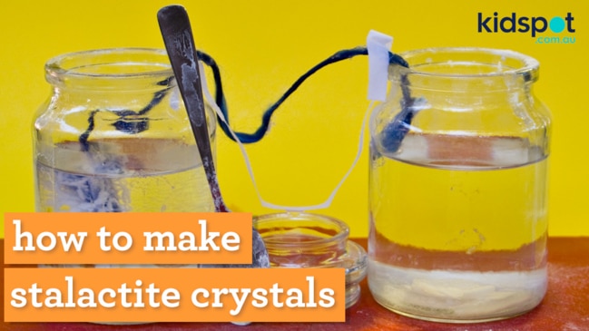 Stalactite crystal experiment 