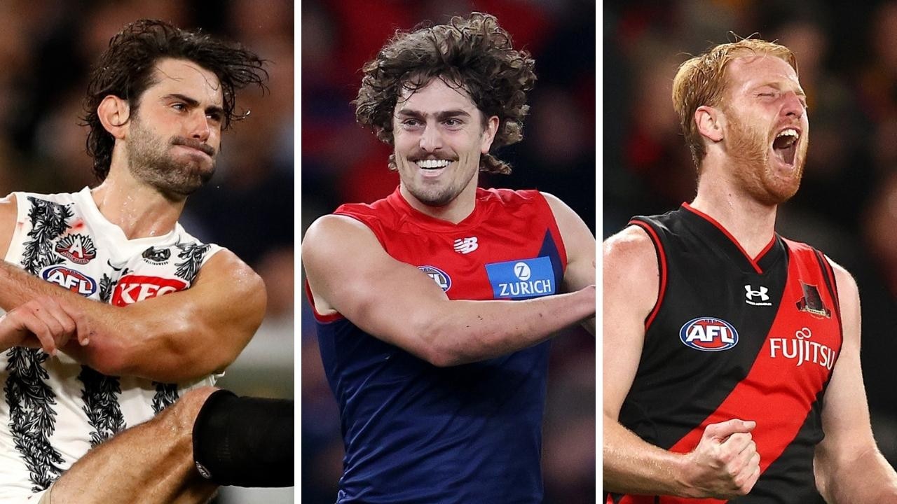 Brodie Grundy, Luke Jackson and Aaron Francis.