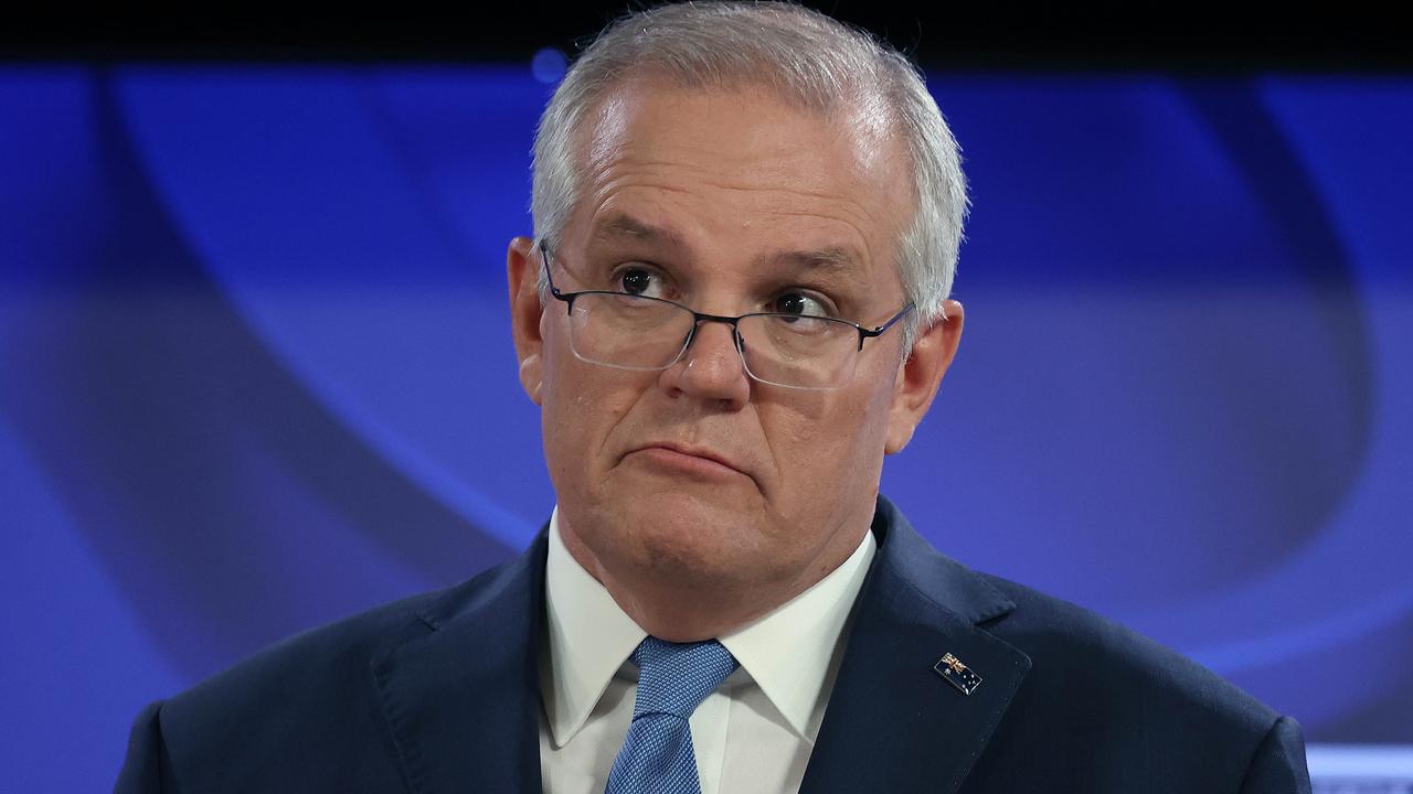 Scott Morrison has been forced to defend himself after he was confronted by a text message from Gladys Berejiklian that described him as a “horrible, horrible” person. Picture: NCA/ Gary Ramage