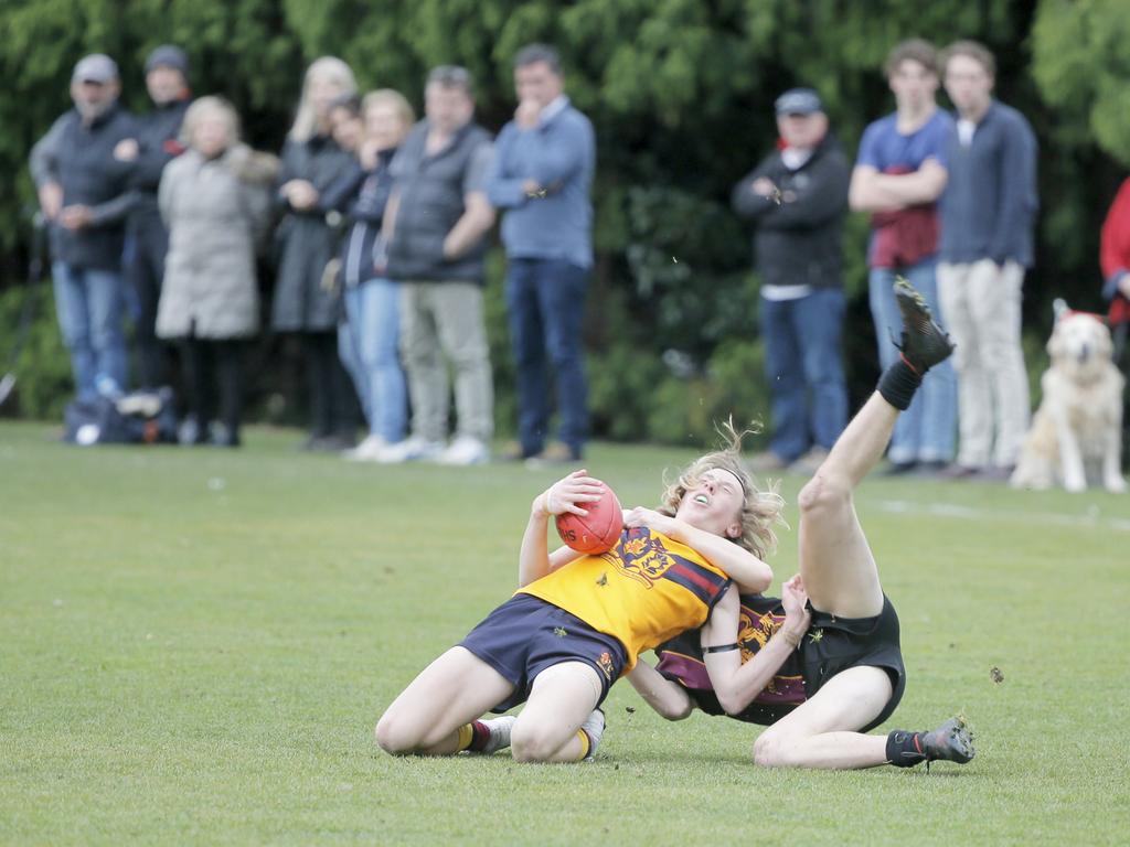 Hutchins 1st XVIII versus Scotch Oakburn in the Sports Association of Independent Schools Australian Rules grand final. Picture. PATRICK GEE